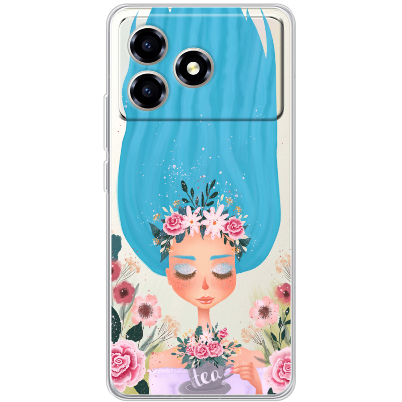 Прозорий чохол BoxFace ZTE Blade A36 Blue Hair