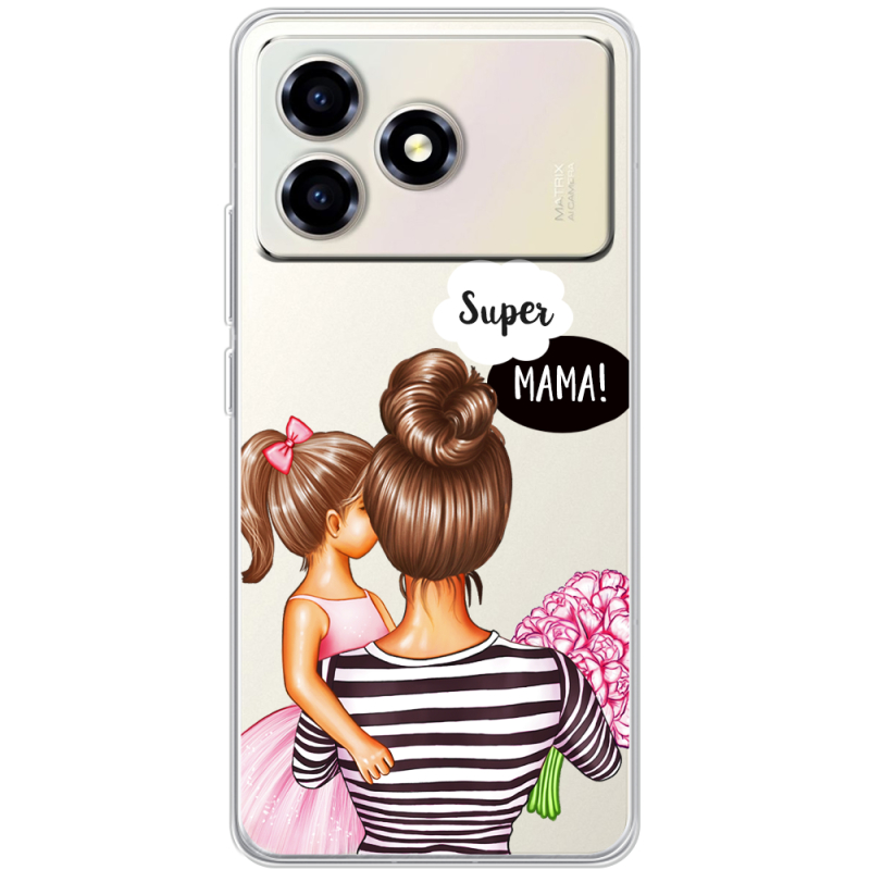 Прозорий чохол BoxFace ZTE Blade A36 Super Mama and Daughter