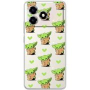 Прозорий чохол BoxFace ZTE Blade A36 Pattern Baby Yoda