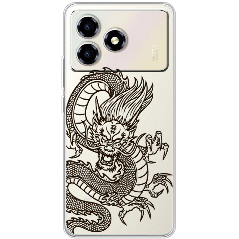 Прозорий чохол BoxFace ZTE Blade A36 Chinese Dragon