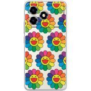 Прозорий чохол BoxFace ZTE Blade A36 Hippie Flowers