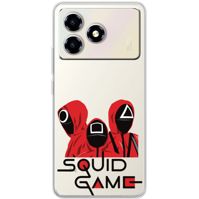 Прозорий чохол BoxFace ZTE Blade A36 siquid game люди в красном