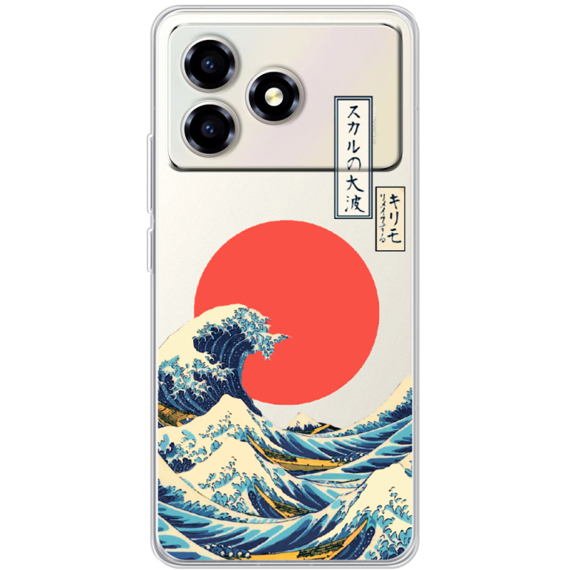 Прозорий чохол BoxFace ZTE Blade A36 Большая волна в Канагаве