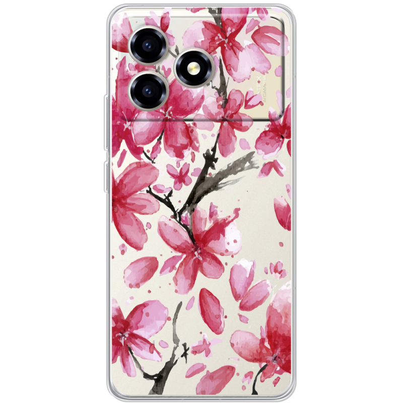 Прозорий чохол BoxFace ZTE Blade A36 Pink Magnolia