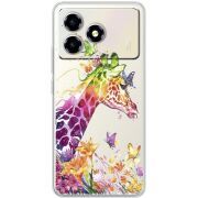 Прозорий чохол BoxFace ZTE Blade A36 Colorful Giraffe