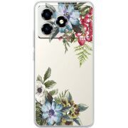 Прозорий чохол BoxFace ZTE Blade A36 Floral