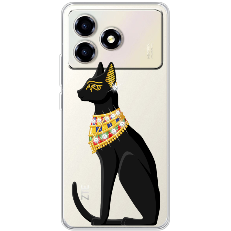 Чохол зі стразами ZTE Blade A36 Egipet Cat
