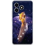 Чохол зі стразами ZTE Blade A36 Girl with Umbrella