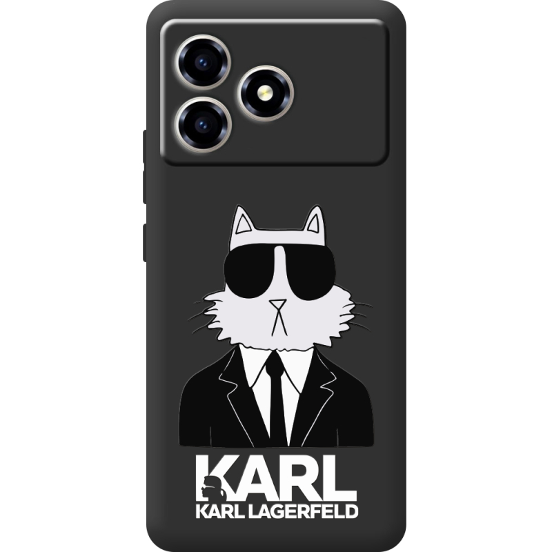 Чорний чохол BoxFace ZTE Blade A36 Cat in Black