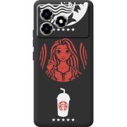 Чорний чохол BoxFace ZTE Blade A36 RedWhite Coffee