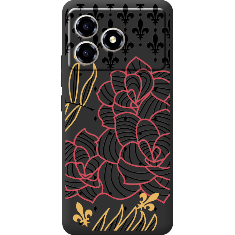 Чорний чохол BoxFace ZTE Blade A36 FranceFlowers