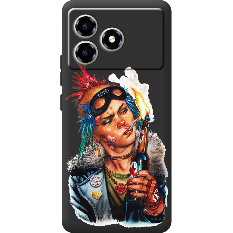 Чорний чохол BoxFace ZTE Blade A36 Tanker Girl