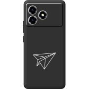 Чорний чохол BoxFace ZTE Blade A36 Paper Plane