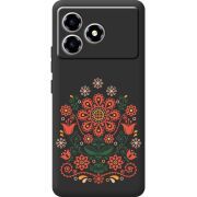 Чорний чохол BoxFace ZTE Blade A36 Ukrainian Ornament