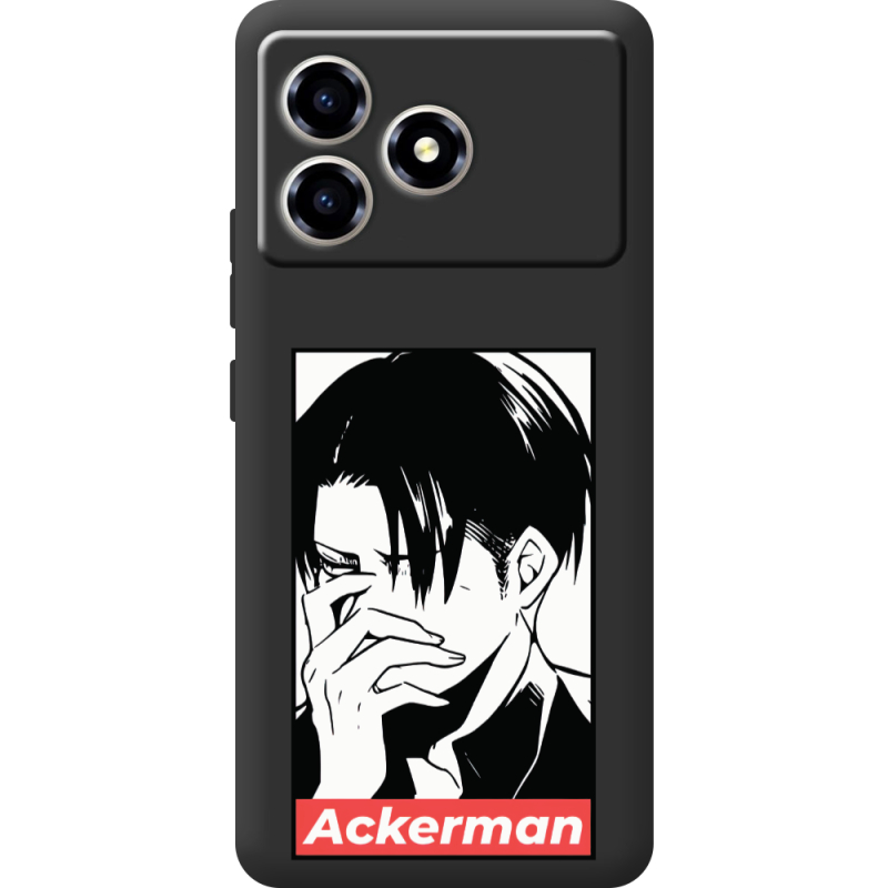 Чорний чохол BoxFace ZTE Blade A36 Attack On Titan - Ackerman