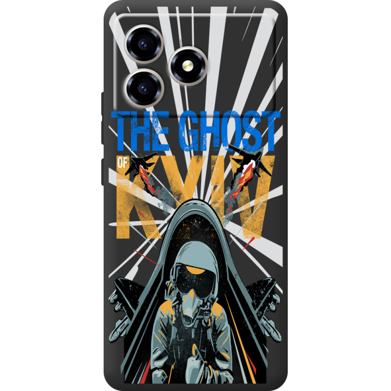 Чорний чохол BoxFace ZTE Blade A36 Привид Києва в дії