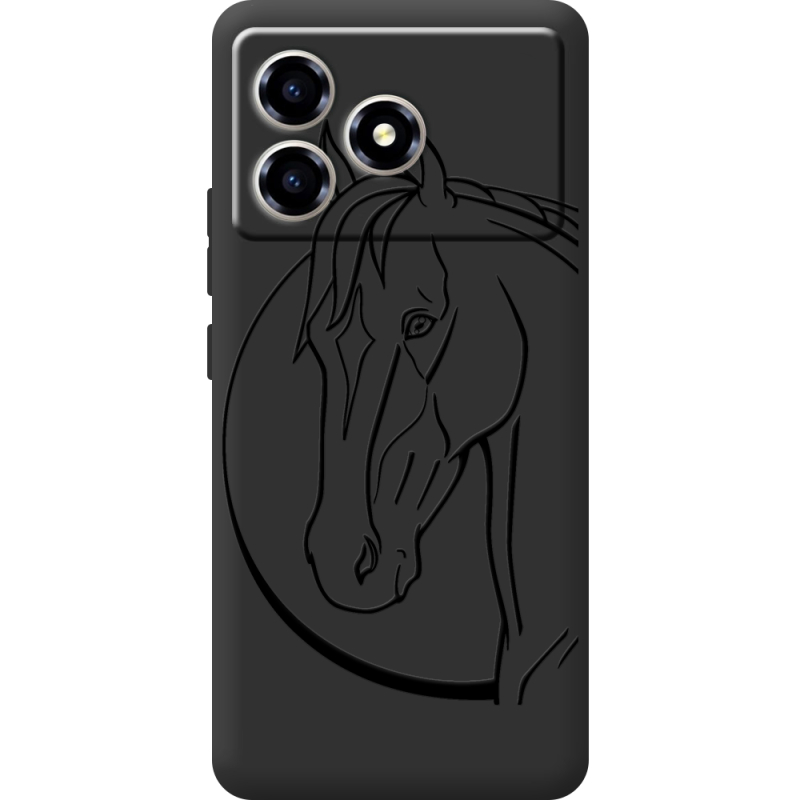 Чорний чохол BoxFace ZTE Blade A36 Horse