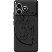 Чорний чохол BoxFace ZTE Blade A36 Horse