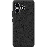 Чорний чохол BoxFace ZTE Blade A36 Leaves