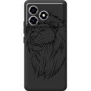 Чорний чохол BoxFace ZTE Blade A36 Lion