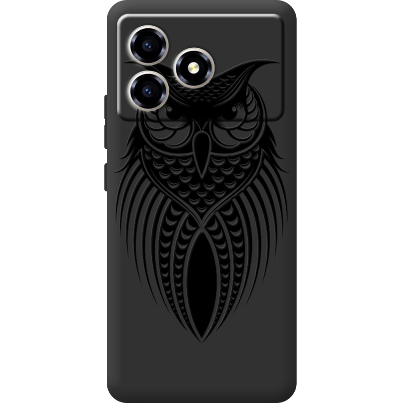 Чорний чохол BoxFace ZTE Blade A36 Owl
