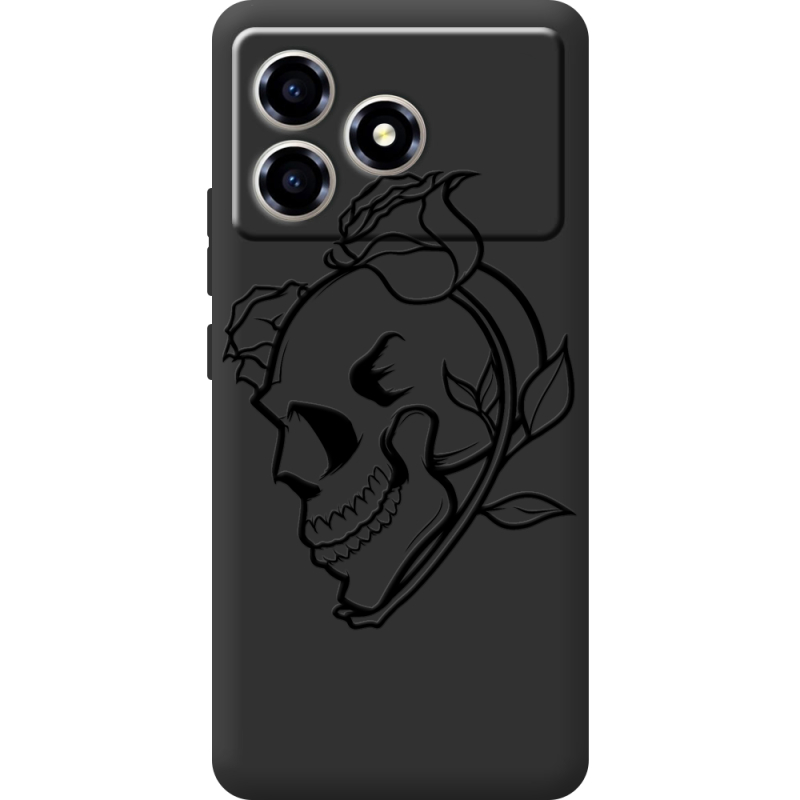Чорний чохол BoxFace ZTE Blade A36 Skull and Roses