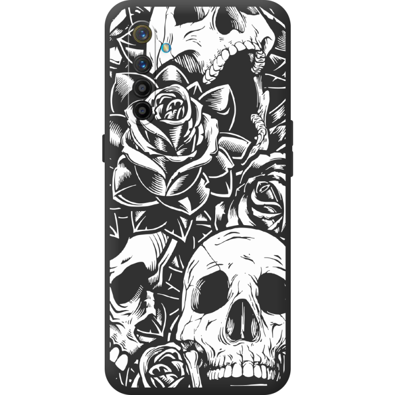Чорний чохол BoxFace Realme XT Skull and Roses