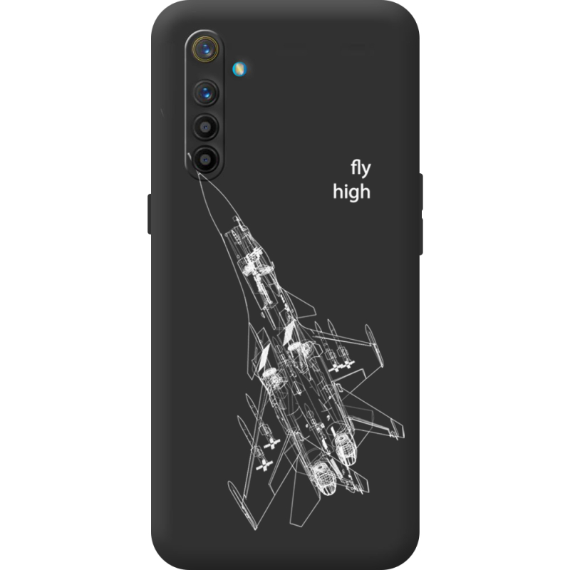 Чорний чохол BoxFace Realme XT Військовий літак