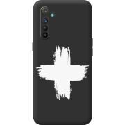 Чорний чохол BoxFace Realme XT Білий хрест ЗСУ