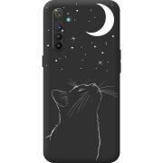 Чорний чохол BoxFace Realme XT Місячний кіт