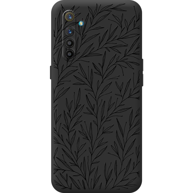 Чорний чохол BoxFace Realme XT Leaves