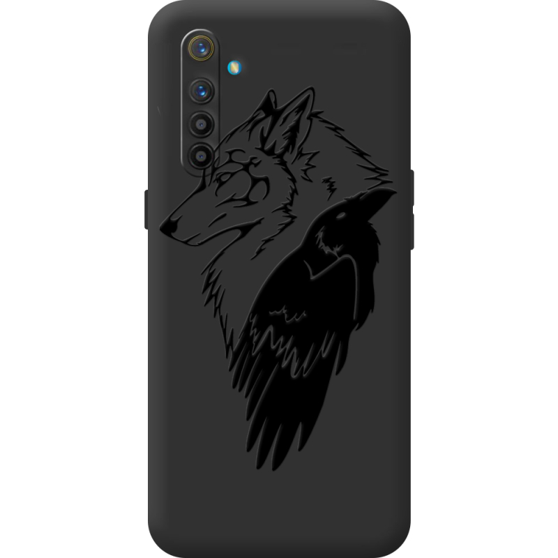 Чорний чохол BoxFace Realme XT Wolf and Raven
