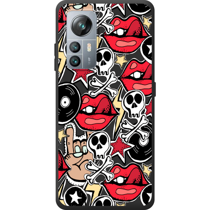 Чорний чохол BoxFace Blackview A85 Rock Graffiti