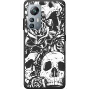 Чорний чохол BoxFace Blackview A855 Skull and Roses