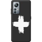 Чорний чохол BoxFace Blackview A855 Білий хрест ЗСУ