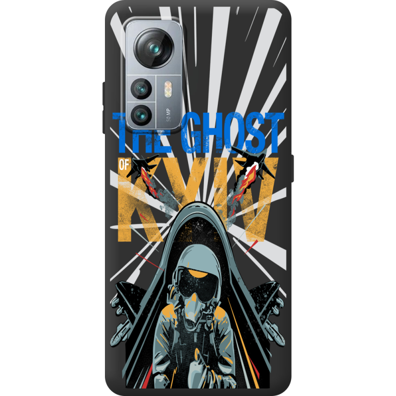 Чорний чохол BoxFace Blackview A85 Привид Києва в дії