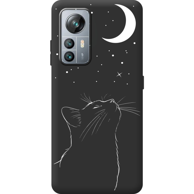 Чорний чохол BoxFace Blackview A85 Місячний кіт