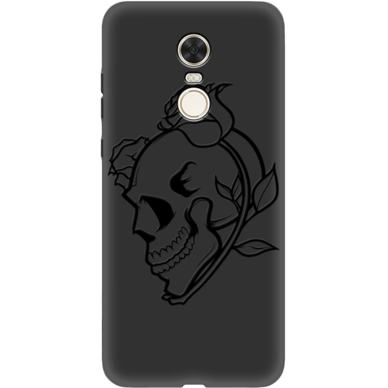 Черный чехол Uprint Xiaomi Redmi 5 Plus Skull and Roses