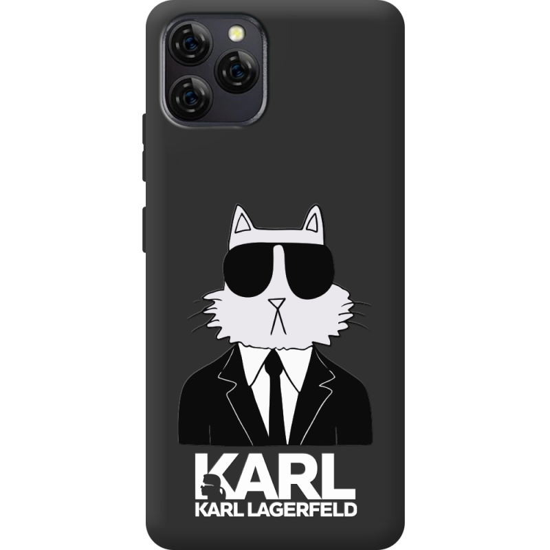 Чорний чохол BoxFace Blackview A95 Cat in Black