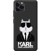 Чорний чохол BoxFace Blackview A95 Cat in Black