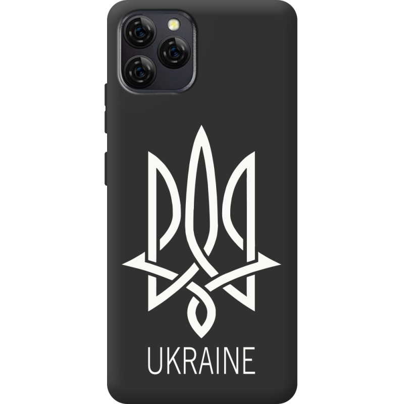 Чорний чохол BoxFace Blackview A95 Тризуб монограмма ukraine