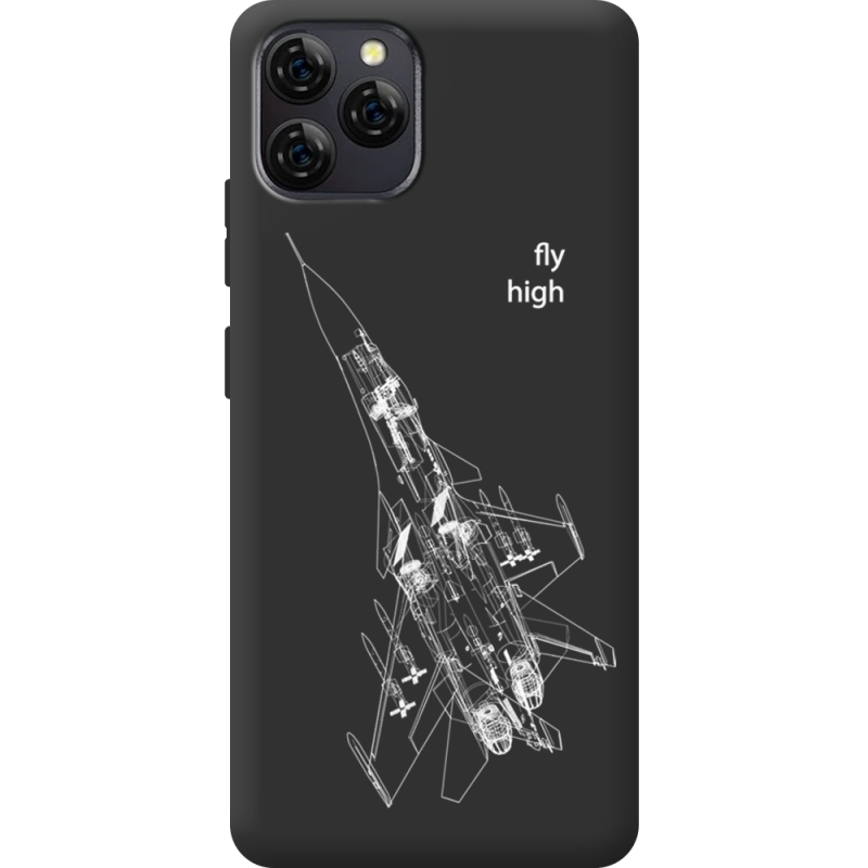 Чорний чохол BoxFace Blackview A95 Військовий літак