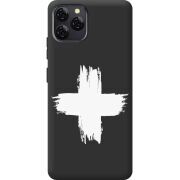 Чорний чохол BoxFace Blackview A95 Білий хрест ЗСУ