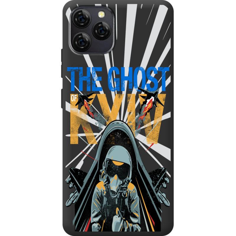 Чорний чохол BoxFace Blackview A95 Привид Києва в дії