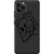 Чорний чохол BoxFace Blackview A95 Skull and Roses