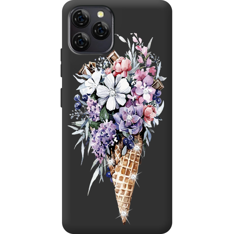 Чохол зі стразами Blackview A95 Ice Cream Flowers