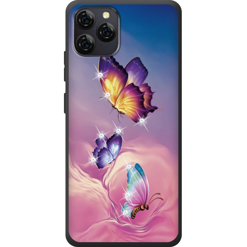 Чохол зі стразами Blackview A95 Butterflies