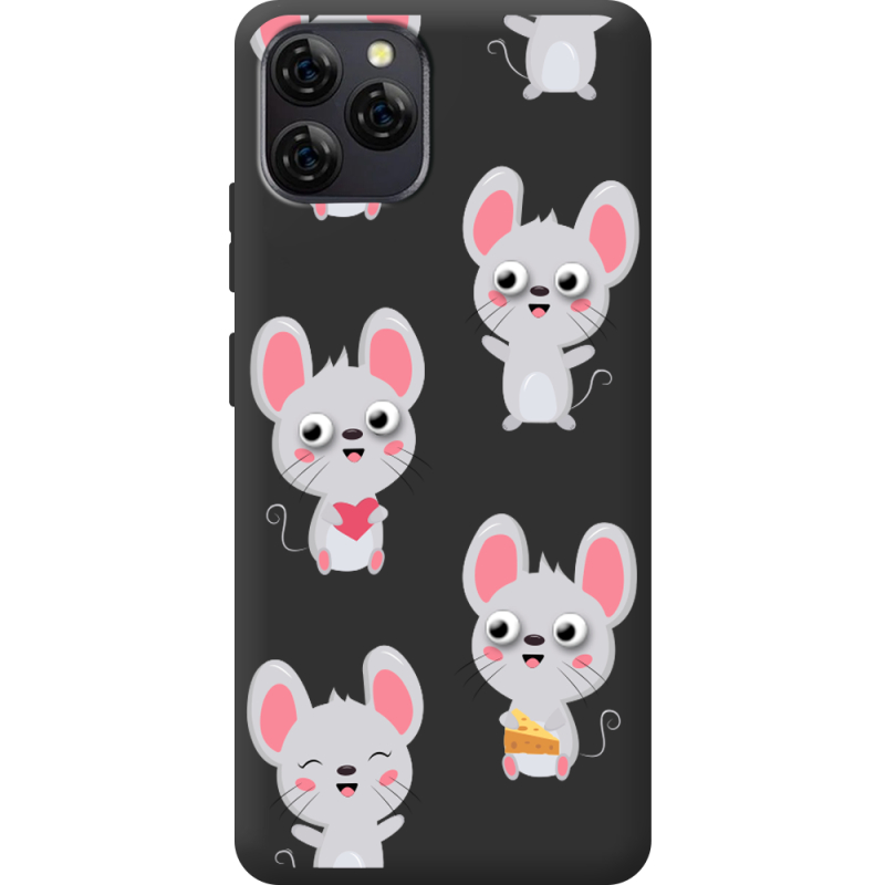 Прозорий чохол BoxFace Blackview A95 с 3D-глазками Mouse