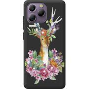 Чохол зі стразами Blackview A96 Deer with flowers