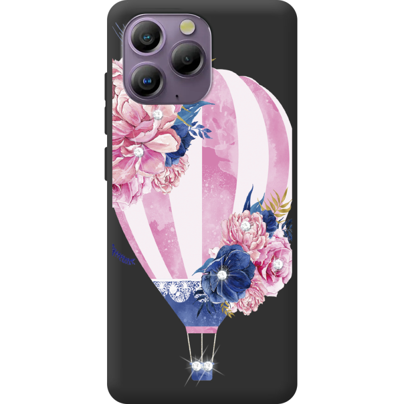 Чохол зі стразами Blackview A96 Pink Air Baloon